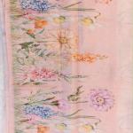 Baby Pink Kota Cotton Saree with Vibrant Digital Floral Print