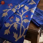 Blue Jamdhani work Pure Dhakai Cotton Silk Saree