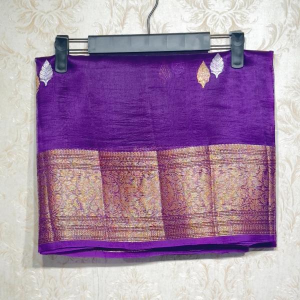 Pure Kora Organza Purple Saree
