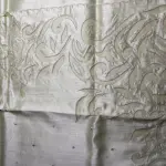 Pista Green cut work soft tussar silk saree