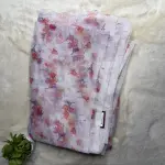 White Floral print soft organza saree