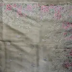 Cream with thread floral work soft organza