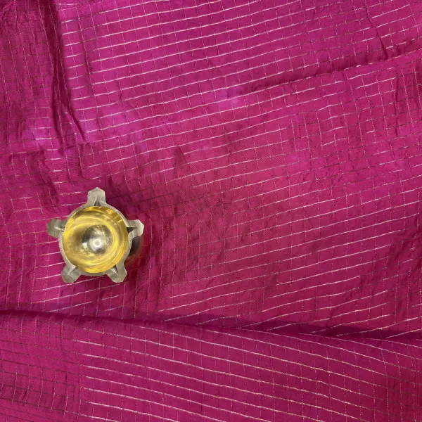 Orange with Pink rich border & pallu fancy saree