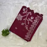 Red Tissue Jamdhani Saree