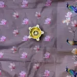 Pista green satin digital print border Kota Silk Saree