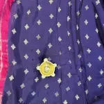 Rani Pink big checks Fancy Saree