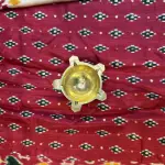 White kalamkari work pattern fancy saree