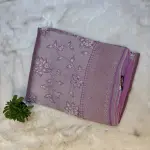 Rose Pink Jaal pattern tissue satin silk saree