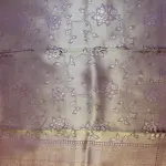 Rose Pink Jaal pattern tissue satin silk saree