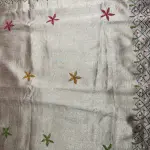 Brown with thread work semi Tussar Saree