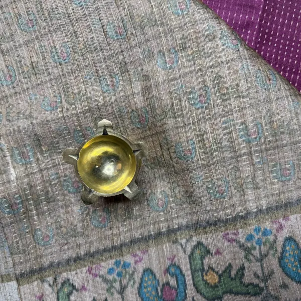 Dark Pink with peacock border Semi Tussar Saree