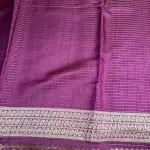 Maroon double border with stripes fancy saree