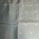 Sea Green with contrast blouse Semi Crepe Saree