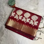 Maroon Applique Work Fancy Saree