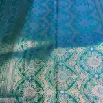 Sea Green with double shade Fancy Saree