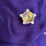 Purple with small buttas Semi Crepe Saree