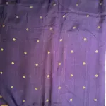 Purple with small buttas Semi Crepe Saree