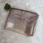 Onion Pink With thread work organza saree