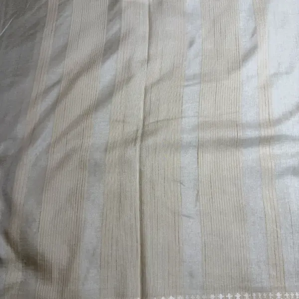 Cream Cut work in the border semi tussar saree