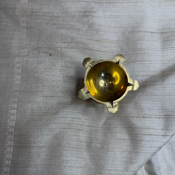 Cream Cut work in the border semi tussar saree