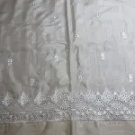 Cream Cut work in the border semi tussar saree