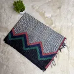 Grey with abstract border Semi Tussar Saree