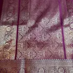 Maroon with rich border and pallu semi crepe saree