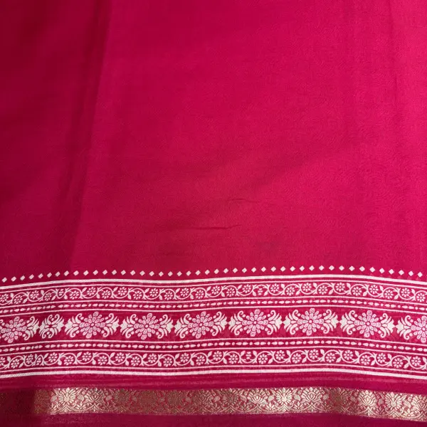 Red with long border fancy saree