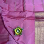 Rose Pink Stripes Semi Crepe Saree