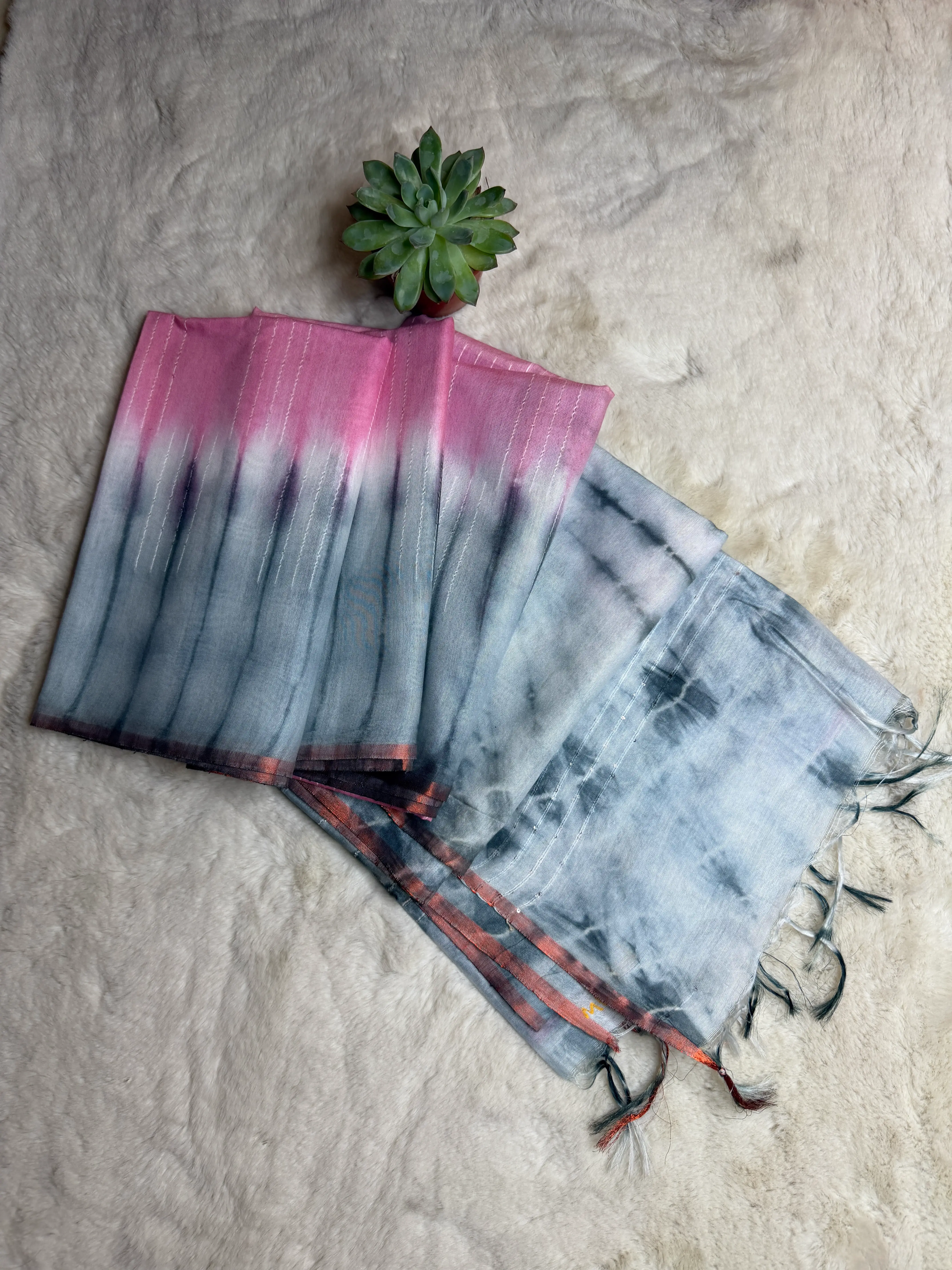 Tie & Die Semi Tussar Saree