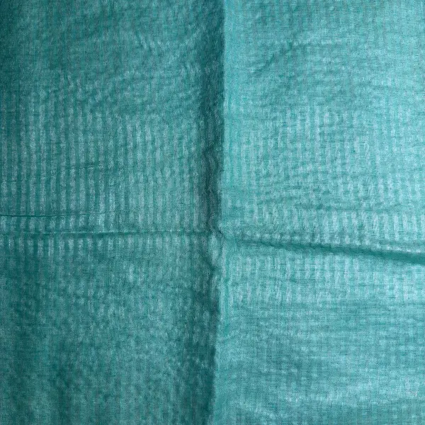 Sky Blue Plain Pure Lenin Saree