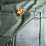 Military Green With Sequin work in the border Tussar silk Saree