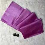 Rose Pink Plain Tussar Silk Saree