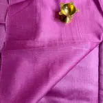 Rose Pink Plain Tussar Silk Saree