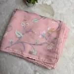 Pastel With Floral Thread work Pure Lenin Saree