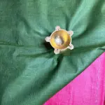 Pink with Green contrast Tussar Silk Saree