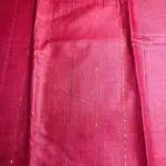 Pink with Green contrast Tussar Silk Saree