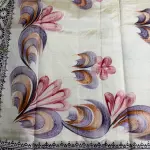 Cream With Hand Painted border & Pallu Tussar Silk Saree