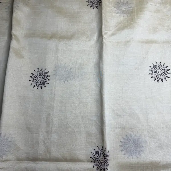 Cream With Hand Painted border & Pallu Tussar Silk Saree