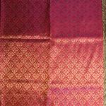 Cherry red all over jaal pattern with flower motifs pure kathan Silk Saree