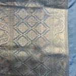 Teal Blue and sky blue benaras chiniya saree