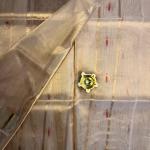 Cream with buttas kora organza saree