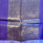Purple and lavender combination pure kora organza saree