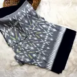 Black & Grey Ikkat pattern cotton saree