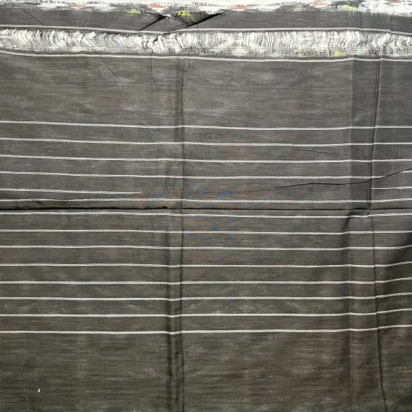 Black & Grey Ikkat pattern cotton saree