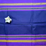 Purple with mustard yellow dhaniakali cotton saree