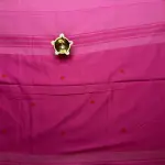 Rose Pink with light orange dhaniakali cotton saree