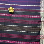 Purple with pink border dhaniakali cotton saree