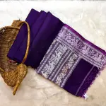 Purple with baluchari weave cotton saree