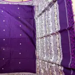 Purple with baluchari weave cotton saree